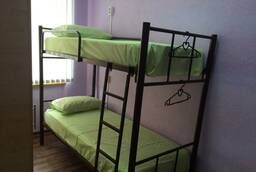 Bunk beds, single on a metal frame New