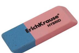 Ластик Erich Krause Hybrid, 54x18x7, 5 мм, красно-синий. ..
