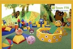 Мягкий игровой набор для детских комнат Полянка Винни-Пуха