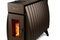 Heating and cooking stove Fire-battery 11 (door with glass, up to 100 m2) Chocolate