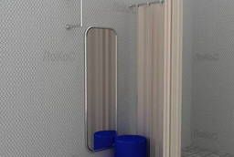 Fitting room wall radius 940x (500x2), 1 support for. ..