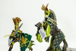 Рыцарь дракона с конем, игровая коллекционная фигурка Papo, арт. 39922 39923
