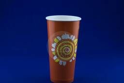 Disposable paper cup 500 ml with lid RPE500 501000