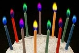 Свечи для праздника с цветным пламенем