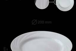 Тарелка мелкая 200 мм белая, фарфор