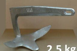 Якорь Брюса 2. 5kg оцинкованная сталь Sumar Marine