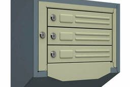 Антивандальный почтовый ящик Кварц 3 секции серый