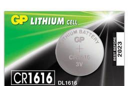Батарейка GP Lithium, CR1616, литиевая, 1 шт. , в блистере. ..