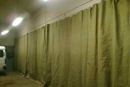 Tarpaulin curtains, Tarpaulin curtains in the garage, Tarpaulin