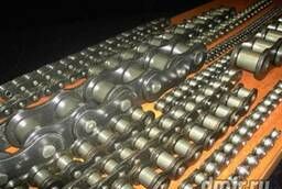 Three-row driving roller chains, high strength