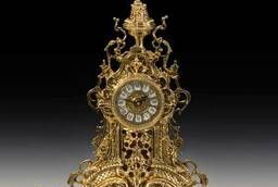 Часы каминные бронзовые золотистые Мадрид 48 см. Virtus 5164