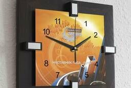 Wall clock with your logo, Model: B-logo