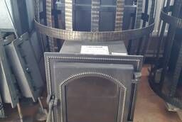 Cast iron stoves, cast iron dishes, stoves, doors