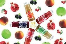 Fruit drinks without sugar from fresh fruits, stevia and seeds