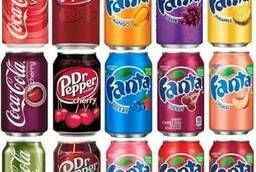 Газированные напитки: Coca-cola, Fanta, Dr. Pepper и др.