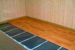 Infrared floor heating on a concrete wooden floor 220 W  m2