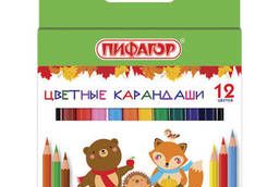 Colored pencils Pythagoras Kids-Pencils, 12 colors. ..
