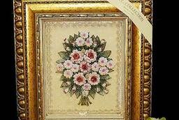 Картина фарфоровая панно Букет цветов 50 х 57 см.
