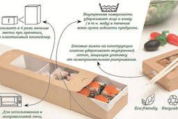 Cardboard packaging case for sushi rolls eco case 1000