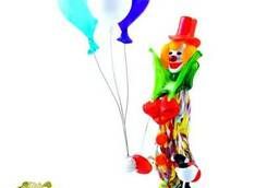 Клоун Маэстро Скрипка с шариками. Стеклянная фигурка. ..