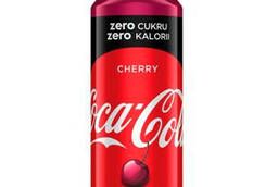 Кока Кола Зеро Черри 0, 25 литра ж/б 12 шт в упаковке