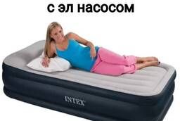 Кровать односпальная новая надувная INTEX (не ikea хофф аско