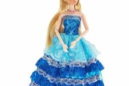 Кукла шарнирная в голубом платье