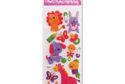 Volumetric stickers Action Funny animals-2, assorted. ..