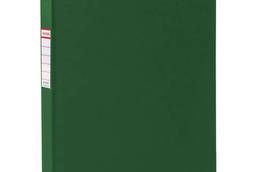 Папка на 4 кольцах Brauberg, картон/ПВХ, 40 мм, зеленая. ..