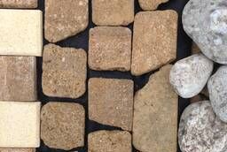 Sawed stone (stone blocks, stone tiles)