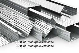 Профиль для гипсокартона. UD, CD 0, 55 толщина металла 3м, 4м