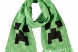 Knitted scarf Minecraft Creeper Scarf,