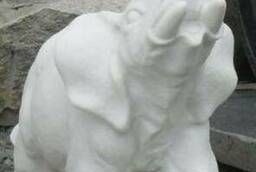 Скульптура статуя Слон из белого мрамора