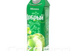 Dobry Apple Green juice 1 liter 12 units per pack