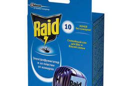 Insect repellent fumigator + RAID plates (Raid). ..