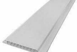 Стеновые пластиковые панели ПВХ Белый (снежный) лак 25 см (7, 5мм) 15м2 в уп. 6м