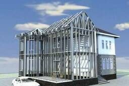 Construction of frame houses using Canadian technology LSTK