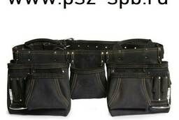 Leather waist bag without belt, 12 compartments