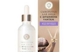 Modeling serum for face with snail mucin