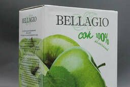 Apple natural juice in bag in box packaging