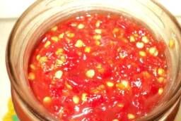 Аджика томатная(огонёк), перцовая