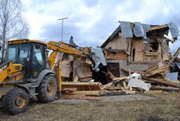 Демонтаж зданий и сооружений с вывозом мусора