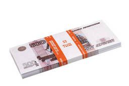 Деньги шуточные 500 рублей, упаковка с европодвесом