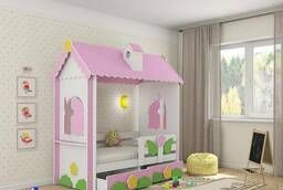 Детская мебель для детской комнаты - кровать Домик