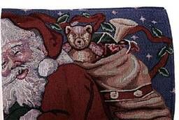 Дорожка гобеленовая Дед Мороз с мишкой Тедди украшение. ..