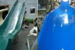 Fiberglass slide for a home water park