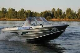 Aluminum boat Vyatka - Profi 47 with open deck