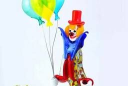 Клоун Сеньор Кьянти с шариками и декантером. Стеклянная. ..