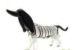 Blot dog. Murano style glass figurine. 37 cm