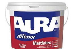 Краска моющаяся для стен и потолков Aura Mattlatеx 9л